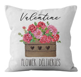 Valentine's Day Pillow Covers 4 Piece Random Styles Together, Holiday Home Gift Pillow Cushion Cover