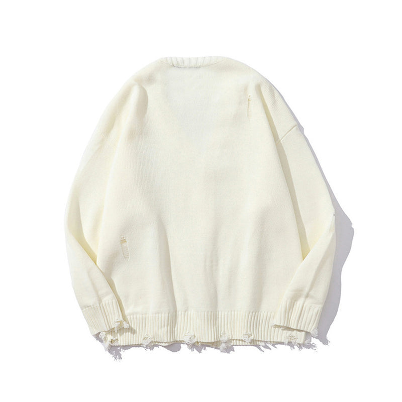 Men Sweater Burrs Knitwear Men Loose Jacket