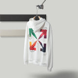 Off White Hoodie With Arrow Print Cotton Hoodie Arrow Men Owt