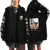 Anime Hoddies Anime Attack on Titan Zipper Sweater Leisure Sports Sweater Coat