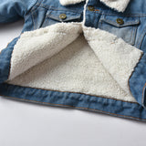 Children Jean Jackets Winter Men's and Women's Coats Long Sleeve Short Top