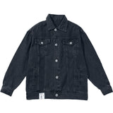 Men Denim Jackets Vintage Loose Lapels Casual Jacket