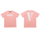 Vlone T Shirt Loose Men'S And Women'S Reflective T-Shirt Summer