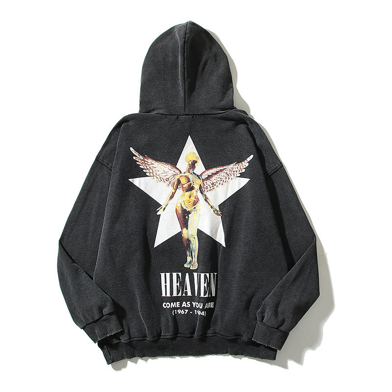 Kanye West Sunday Service Hoodie Autumn And Winter Embroidery Distressed Cut Damaged Hooded Sweater