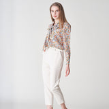 Coachella Music Festival Outfits Vintage Floral Silk Shirt for Women Spring