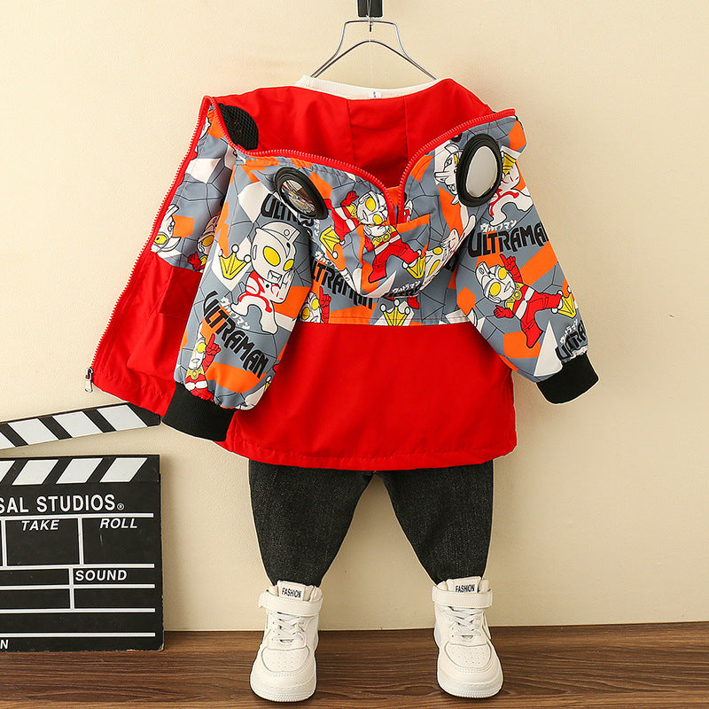Toddler Boys Jackets Boy's Autumn Coat Hooded Jacket