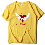 Valentine 'S Day T Shirt T-shirt Short Sleeve Love Printed Summer