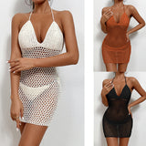 Coachella Music Festival Outfits Beach Dress Hollow out Blouse Beach Camisole