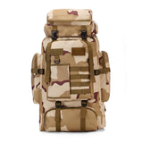 Hiking Backpacks Large Capacity Camouflage 80L Waterproof