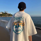 Men T-Shirts Round Neck Loose Artistic