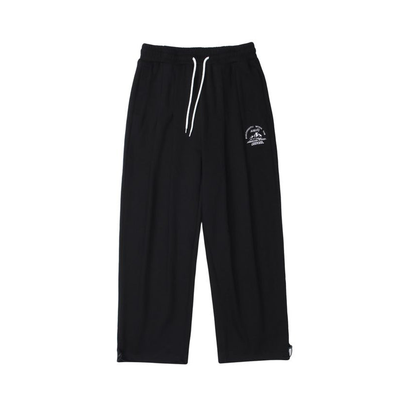 Man Fall Outfis Simple Letter Embroidery Casual Straight Pants Loose Track Pants