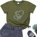 Valentine's Day T Shirt Short-Sleeved T-shirt Summer plus Size Top