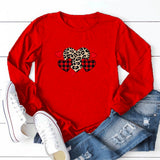 Valentine's Day T Shirt Solid Color Long Sleeve Heart Printing Casual