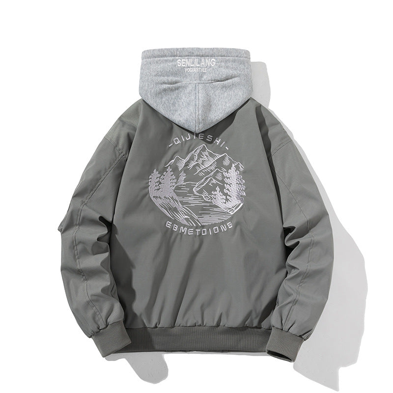 Varsity Jacket Spring And Autumn Embroidered Jacket Hip Hop Baseball Uniform