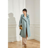 Gloria Vanderbilt Twill Straight Loose Trench Coat