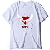 Valentine 'S Day T Shirt T-shirt Short Sleeve Love Printed Summer
