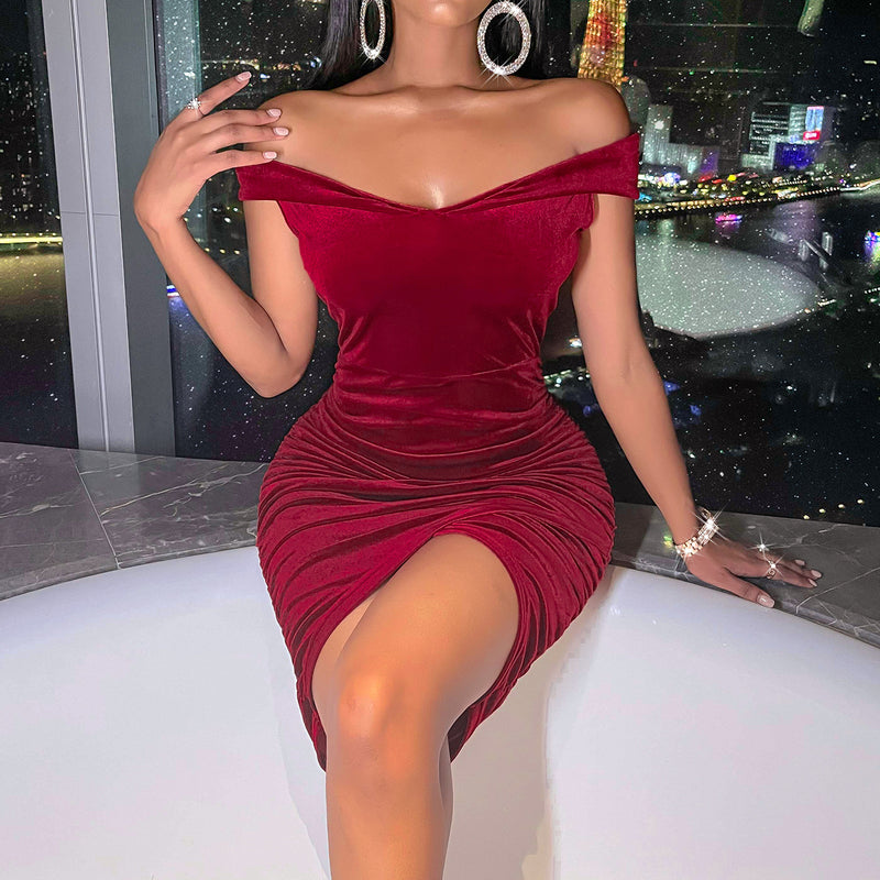 Maxi Burgundy Dress Formal Spring/Summer Red Dress