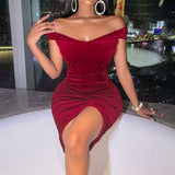 Maxi Burgundy Dress Formal Spring/Summer Red Dress