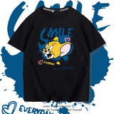 Tom And Jerry T Shirt Cat And Mouse Loose Half Sleeve