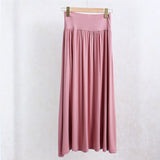 MIDI Mauve Skirt Women's Summer Slim Bottoming Skirt Long Skirt