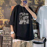 Men T-Shirts round Neck Loose Printed Half Sleeve