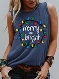 Merry and Bright Sweatshirts Sleeveless Vest T-shirt