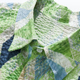 Men T Shitrs Diamond Lattice Color Matching Printing Lapel