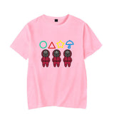 Squid Game Costume Printed Short Sleeve Pullover round Neck T-shirt