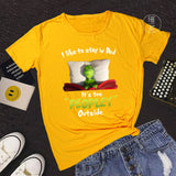 Men and Women Grinch Shirt Christmas Short Sleeve T-shirt