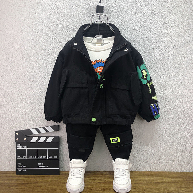 Toddler Boys Jackets Boys' Denim Jacket Spring and Autumn