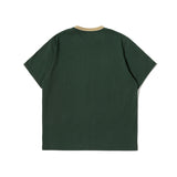 Men T Shitrs Contrast Color Letter Print Round Neck
