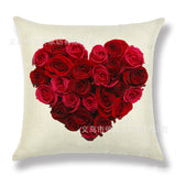 Valentine's Day Pillow Covers 4 Piece Random Styles Together, Love Heart-Shaped Letter Love Home Cushion Lumbar Cushion Cover