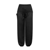 Coachella Music Festival Outfits Solid Color Loose-Fitting Large Size Casual Breathable Pants
