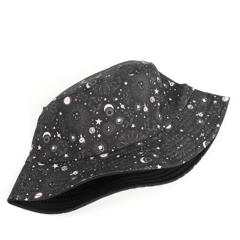 Bucket Hat Fishing Cap Cotton Print Fisherman Hat Male And Female Personality Graffiti Sun Hat