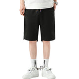 Men White Shorts Summer Sports Fashion Casual Loose Shorts
