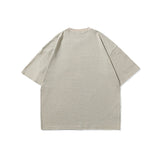 Men T Shitrs Striped Printed Round Neck Loose