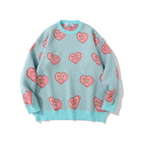 Men Sweater Men's High Street Fashion Brand Loose round Neck Sweater
