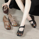 Highway Flat Sandals Spring Genuine Leather Retro Flat Soft Bottom Hole Shoes