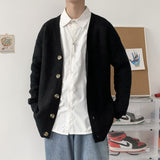 Men's Jackets Autumn and Winter Loose Men's V-neck Knitted