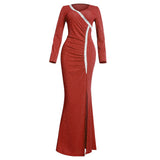 African Dashiki Dress Women's plus Size Slim-Fit Sequined Long Dress