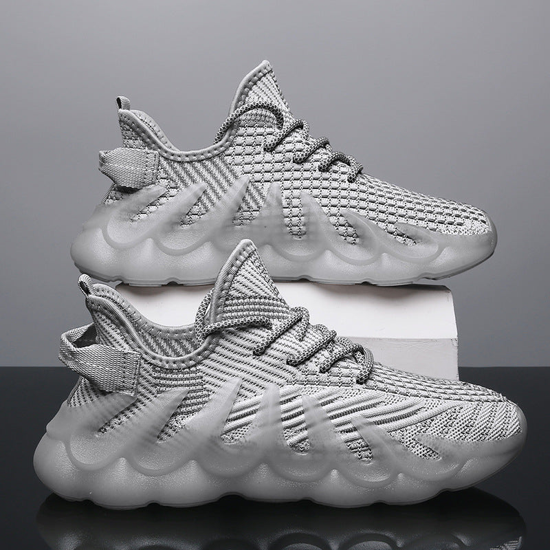 Sneaker Shoes Trendy Summer Men'S Shoes Casual Low Top Solid Color Running Sneakers Breathable