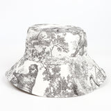 Bucket Hat Fishing Cap Cotton Print Fisherman Hat Men and Women Outdoor Sun Hat