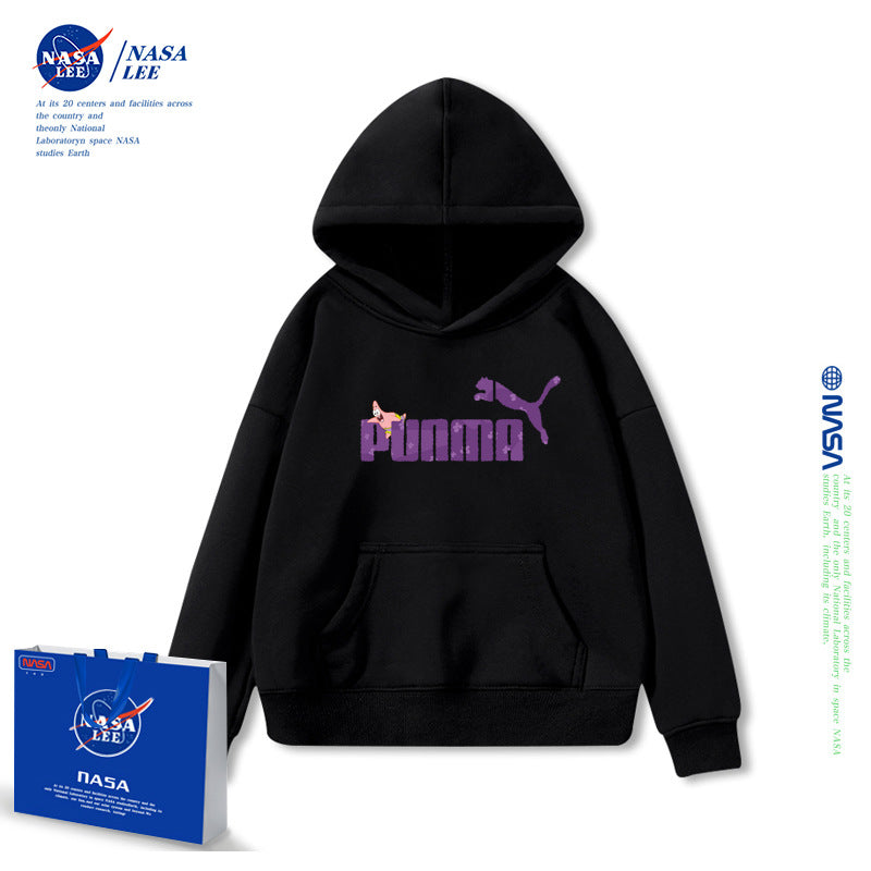 NASA Children Hoodie NASA Boys Hooded Sweatshirt Thickened Winter