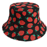 Bucket Hat Fishing Cap Cotton Print Fisherman Hat Printed Fruit Men And Women Outdoor Sun Hat