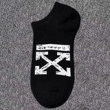 Off White Socks Short Socks Men's and Women's Basketball Sports Ankle Socks Hip Hop Socks