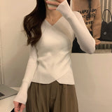 Gloria Vanderbilt V-neck Sweater Women Slim Fit Inner Wear Knitted