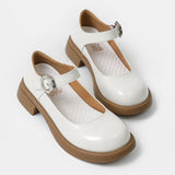 Mary Jane Shoes Spring Vintage Leather Shoes