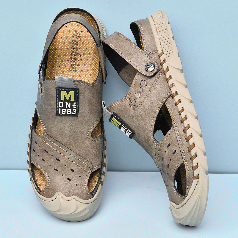 Tactical Trekking Sandals Summer Sandals Men's Sandals Closed Toe Hollowed Leisure Beach Shoes