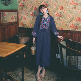 Coachella Music Festival Outfits Embroidered Cotton Linen Holiday Dress