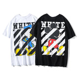 Off White T Shirt Mickey Mouse Off T Shirt Ow Short Sleeve Cartoon Printed Round Neck Male And Female Couples Wear Base Shirt Half Sleeve Tshirt Owt